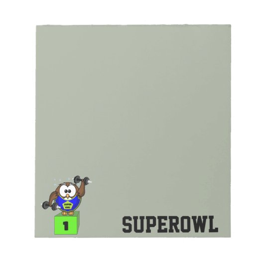 SuperOwl Notizblock (Vorderseite)