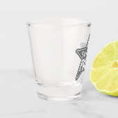 Superpapa-Grau Schnapsglas (Links)