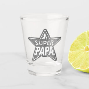 Superpapa-Grau Schnapsglas