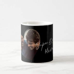 SuperPAPA modernes schwarzes trendiges Geschenkfot Kaffeetasse
