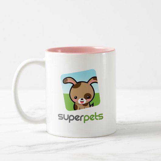 SuperPets offizielle Häschen-Tasse Zweifarbige Tasse (Links)