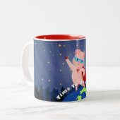 SuperPig Zweifarbige Tasse (Vorderseite Links)