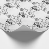 Superpolizeibeamtin Geschenkpapier (Ecke)