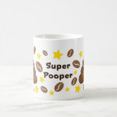 SuperPooper Kaffeebohne Emoji kacken Tasse (Mittel)