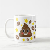 SuperPooper Kaffeebohne Emoji kacken Tasse (Links)