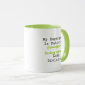 Superpower Patience Polynomial Long Division Tasse (VorderseiteRechts)