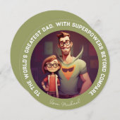 Superpower Superdad | Vatertagskarte Feiertagskarte (Vorne/Hinten)
