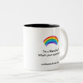 Superpower-Tasse in Weiß Zweifarbige Tasse (VorderseiteRechts)