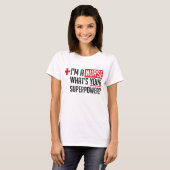 Superpowered Krankenschwester T-Shirt (Vorne ganz)