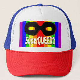 SuperQUEERO - Schwarze Maske Truckerkappe
