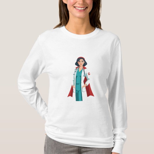 Superschwester - Heroin im Weißen Kittel T-Shirt (Vorderseite)