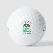 Supersoft-Golfbälle Callaway, Personalisiertes Log Golfball (Vorderseite)