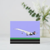 Supersonic Concorde Postkarte (Stehend Vorderseite)