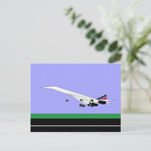Supersonic Concorde Postkarte (Stehend Vorderseite)