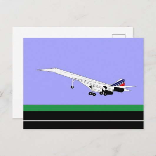 Supersonic Concorde Postkarte (Vorne/Hinten)