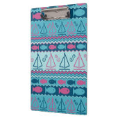 Superspaß-Fisch-und Segelboot-Muster Klemmbrett (Links)