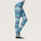 Superspaß-Fisch-und Segelboot-Muster Leggings (Rechts)