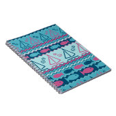 Superspaß-Fisch-und Segelboot-Muster Notizblock (Rechte Seite)