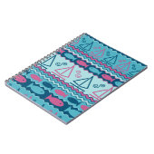 Superspaß-Fisch-und Segelboot-Muster Notizblock (Linke Seite)