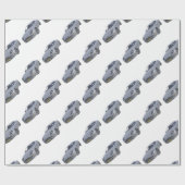 Superspions-Auto im Silber Geschenkpapier (Flach)