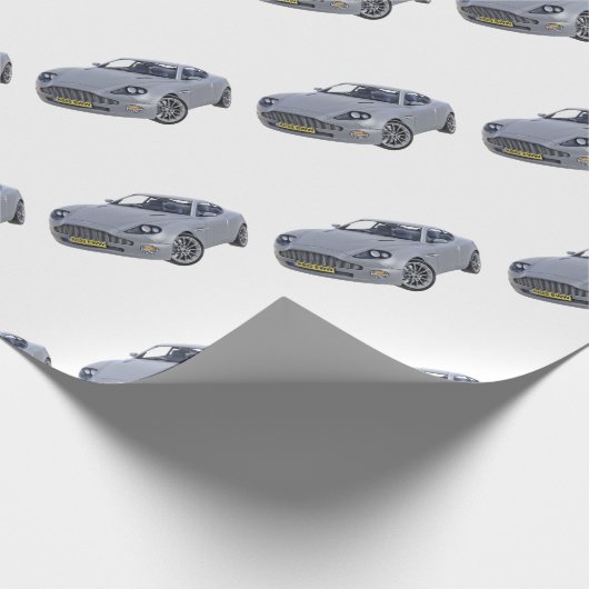 Superspions-Auto im Silber Geschenkpapier (Ecke)