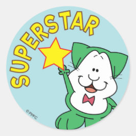 Superstar-Aufkleber Runder Aufkleber