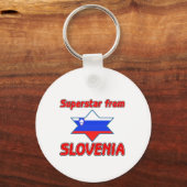 Superstar aus Slowenien Schlüsselanhänger (Vorderseite)