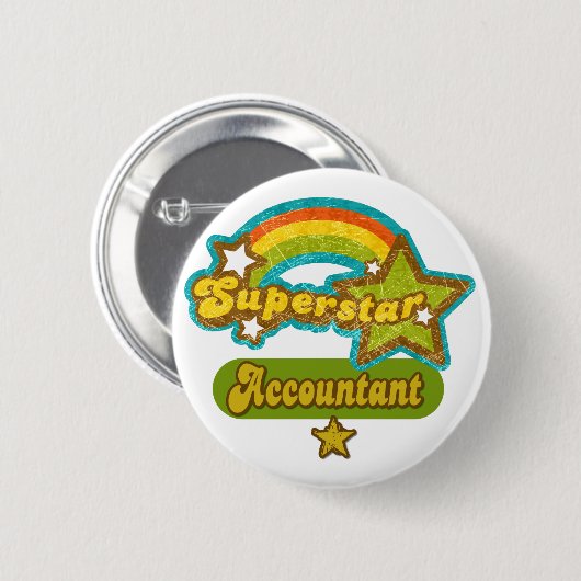 Superstar-Buchhalter Button (Vorne & Hinten)