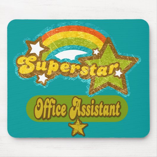 Superstar-Büroassistent Mousepad (Vorne)
