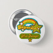 Superstar-Büroleiter Button (Vorne & Hinten)