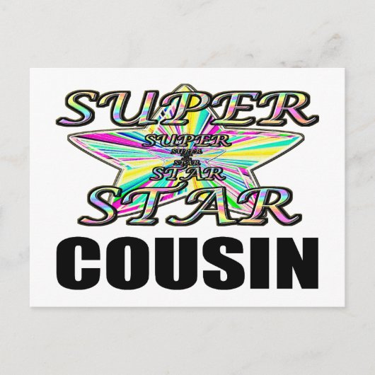 Superstar-Cousin Postkarte (Vorderseite)