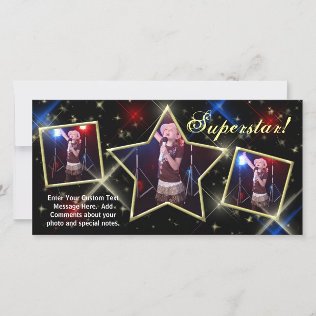 SuperStar Custom Foto Card, Model Pageant Kids.. (Vorderseite)