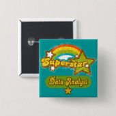 Superstar-Daten-Analytiker Button (Vorne & Hinten)