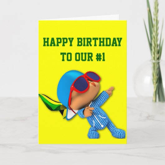 Superstar der Peekaboozahl 1 Karte (Vorderseite)