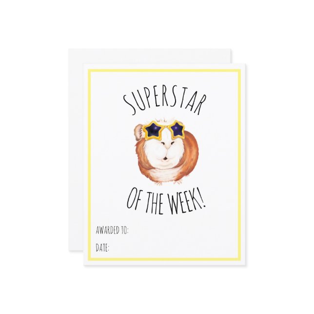 SUPERSTAR DER WOCHE - Prämienbescheinigung (Vorderseite/Rückseite Beispiel)