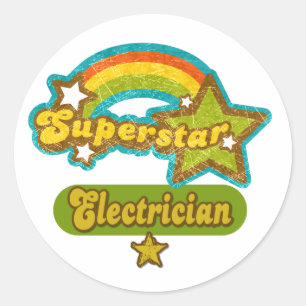 Superstar Electrical Runder Aufkleber