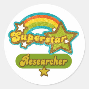 Superstar-Forscher Runder Aufkleber