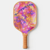 Superstar Fun farbenfroher kosmischer Galaxie-Cham Pickleball Schläger (Vorderseite)