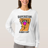 SUPERSTAR FUNNY GIBBY CAT 1980ER VIBES T - Shirt (Vorderseite)