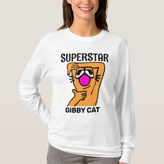 SUPERSTAR FUNNY GIBBY CAT 1980ER VIBES T - Shirt (Vorderseite)