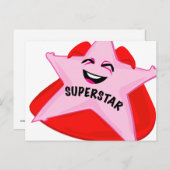 superstar humorvolle Postkarte! Postkarte (Vorne/Hinten)