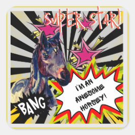 Superstar Jamie BRHM Quadratischer Aufkleber