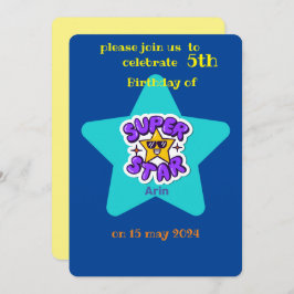 Superstar-Kindergeburtstag Einladung