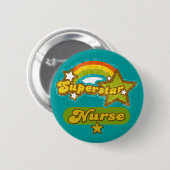 Superstar-Krankenschwester Button (Vorne & Hinten)