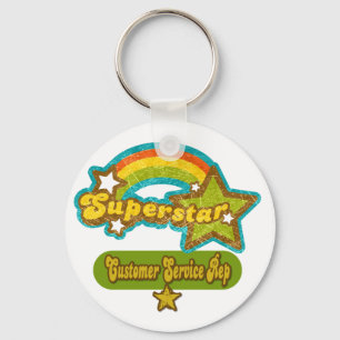 Superstar-Kundendienst-Repräsentant Schlüsselanhänger