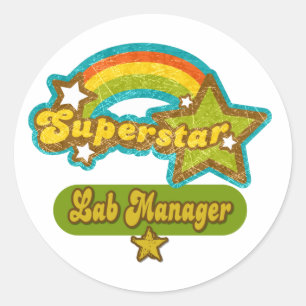Superstar Labrador Manager Runder Aufkleber