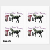 Superstar-Leckereien-Aufkleber Rechteckiger Aufkleber (Blatt)