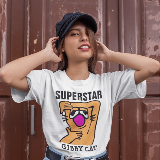 SUPERSTAR lustige Gibby Cat (Ginger) Damen T - Shi T-Shirt