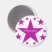 Superstar Magnet, Lila Magnet (Vorderseite/Rückseite)