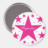 Superstar Magnet, Rosa Magnet (Vorderseite/Rückseite)